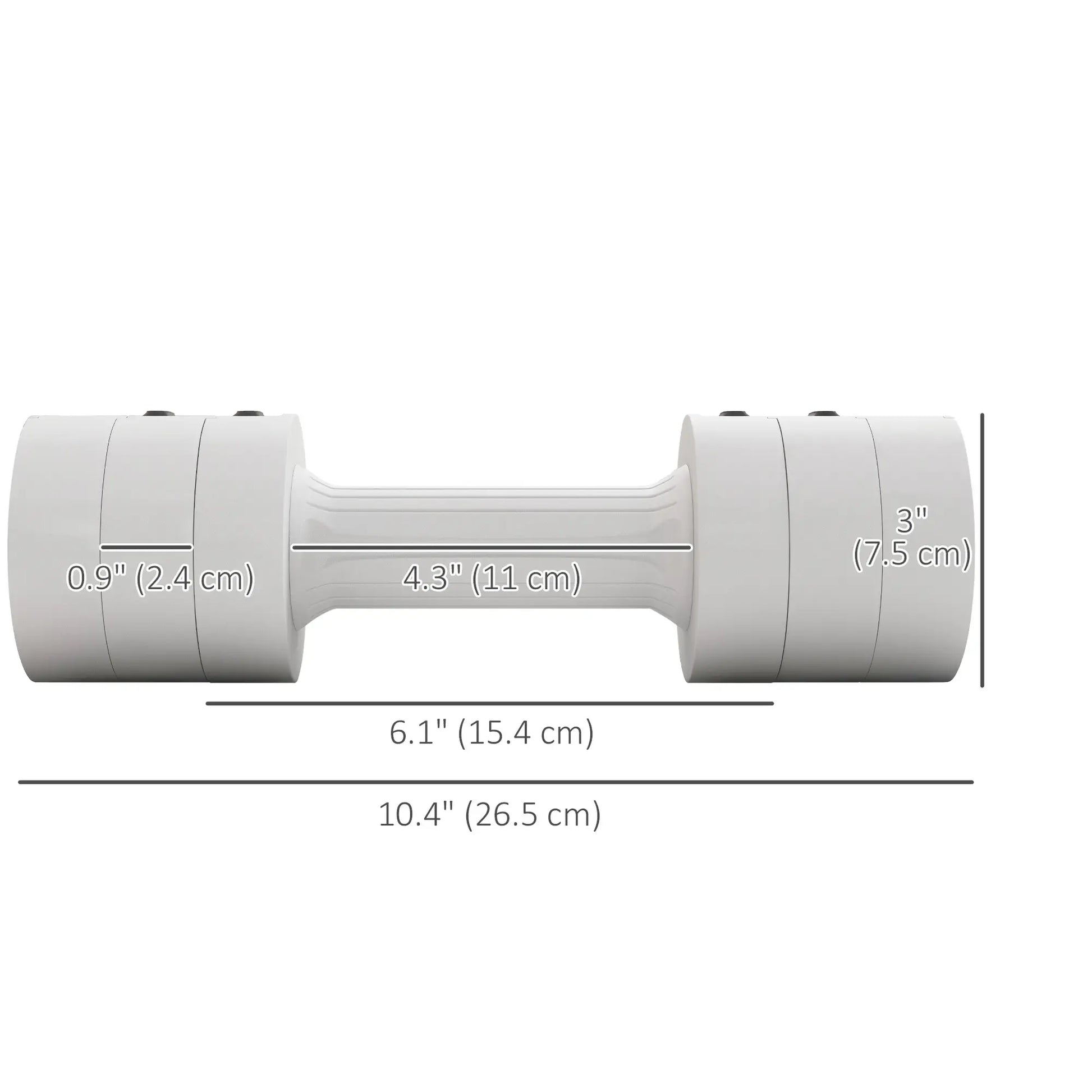 11lbs Adjustable Dumbbell Set, 12 Weight Plates, Non-Slip Handles, White Dumbbells & Barbells at Gallery Canada