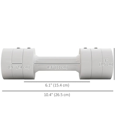 11lbs Adjustable Dumbbell Set, 12 Weight Plates, Non-Slip Handles, White Dumbbells & Barbells at Gallery Canada