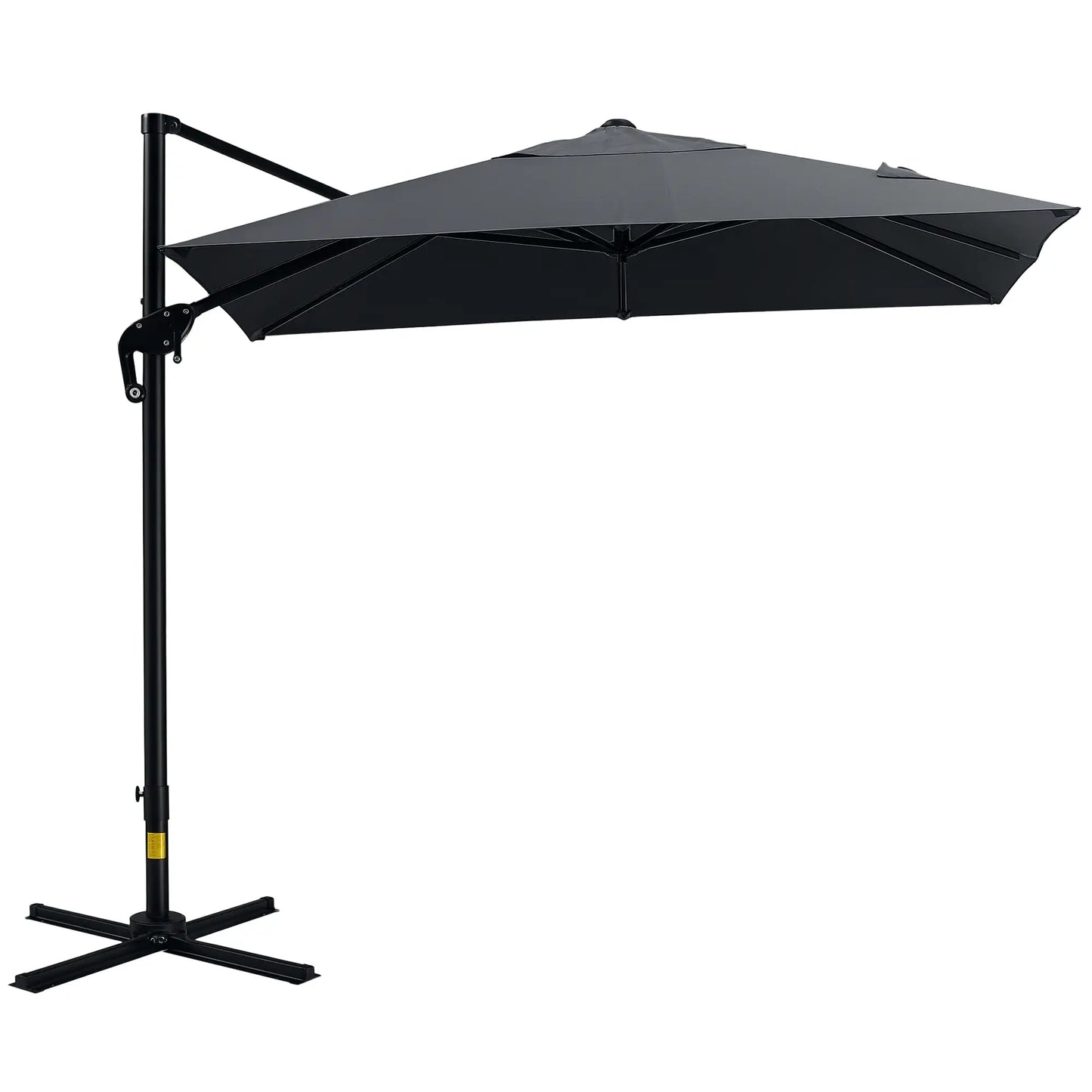 8'x8' Square Patio Hanging Offset Umbrella, Dark Grey Offset Cantilever Umbrellas at Gallery Canada
