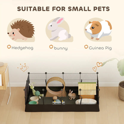 Small Animal Cage Waterproof Mat, DIY Playpen, 12 Panels, Black Houses & Habitats at Gallery Canada