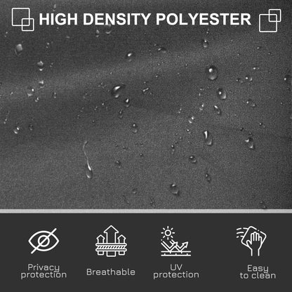 118" x 71" Outdoor Folding Privacy Screen, Retractable Side Awning, UV Wind Resistant, Grey Side Awnings at Gallery Canada