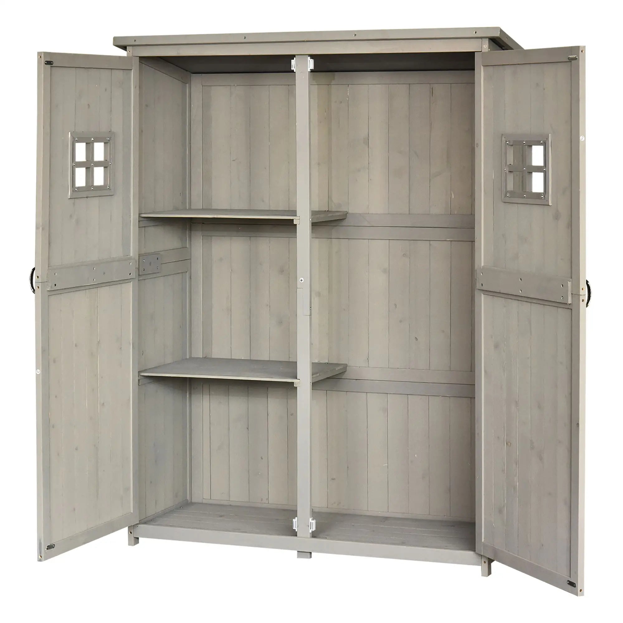 4x1.5ft Wooden Garden Storage Shed, Outdoor Tool Cabinet, Grey Sheds at Gallery Canada