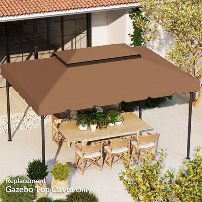 13' X 10' Gazebo Replacement Canopy, Double Vented Top, Coffee Gazebo Canopy Replacement at Gallery Canada