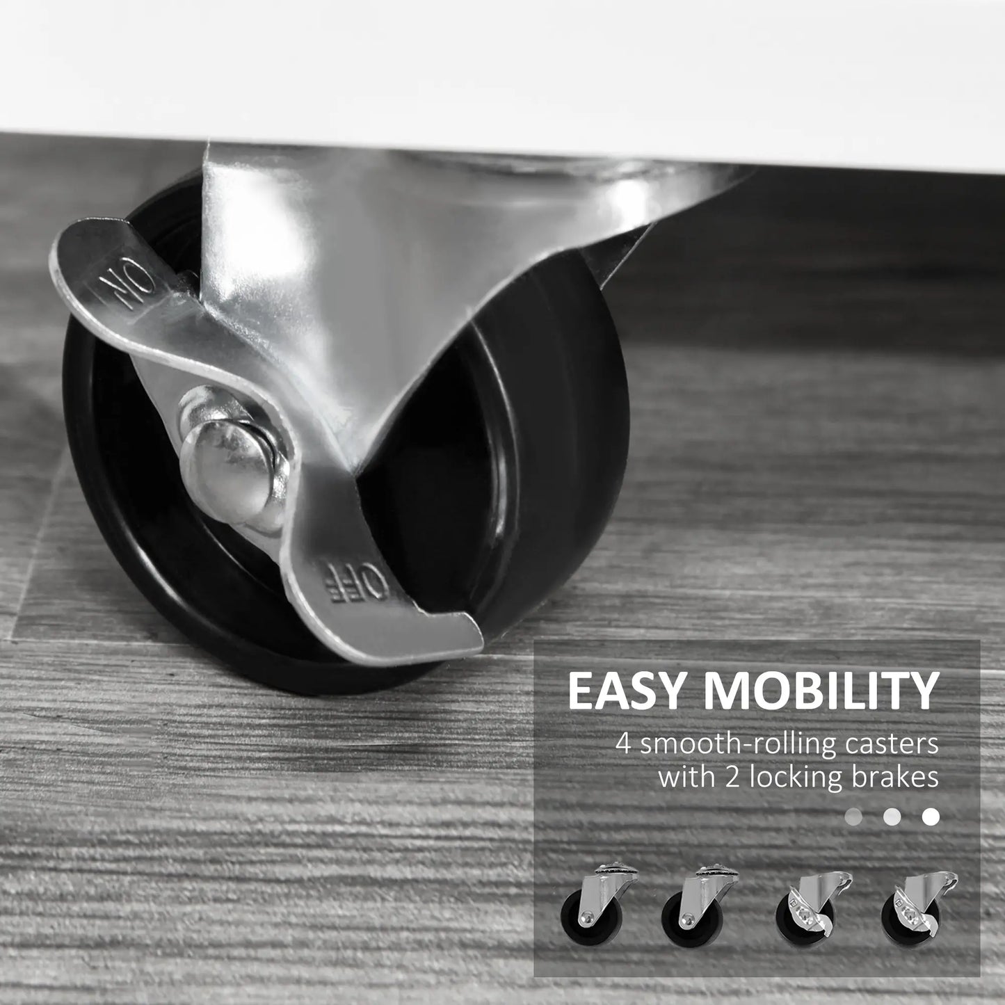 Lateral Filing Cabinet, Open Shelf, Mobile with Wheels, Lockable Drawer, White Office Cabinets & Cupboards at Gallery Canada