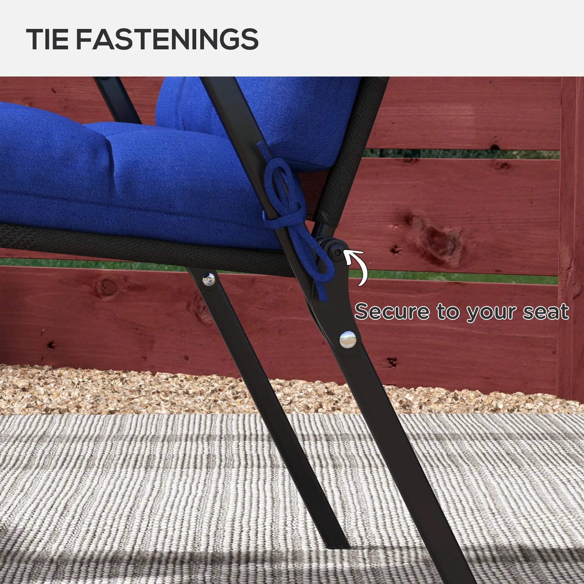 2-Piece Back Seat Cushion, Outdoor Patio Chair Set, Navy Blue Patio Chair Cushions at Gallery Canada