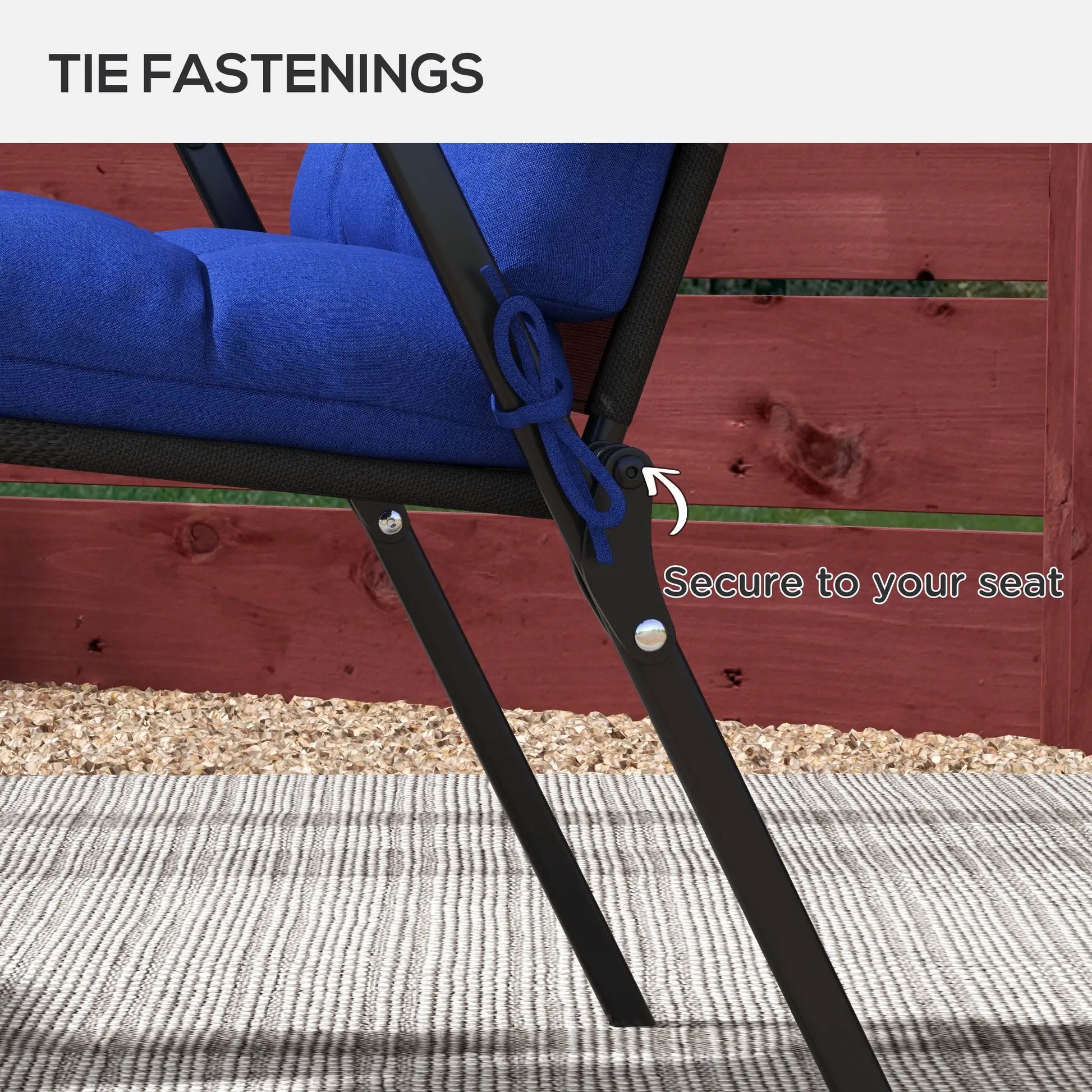 2-Piece Back Seat Cushion, Outdoor Patio Chair Set, Navy Blue Patio Chair Cushions at Gallery Canada