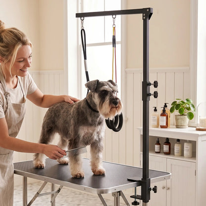 Dog Grooming Arm With Clamp, Adjustable, 18.9"-32.3", Black