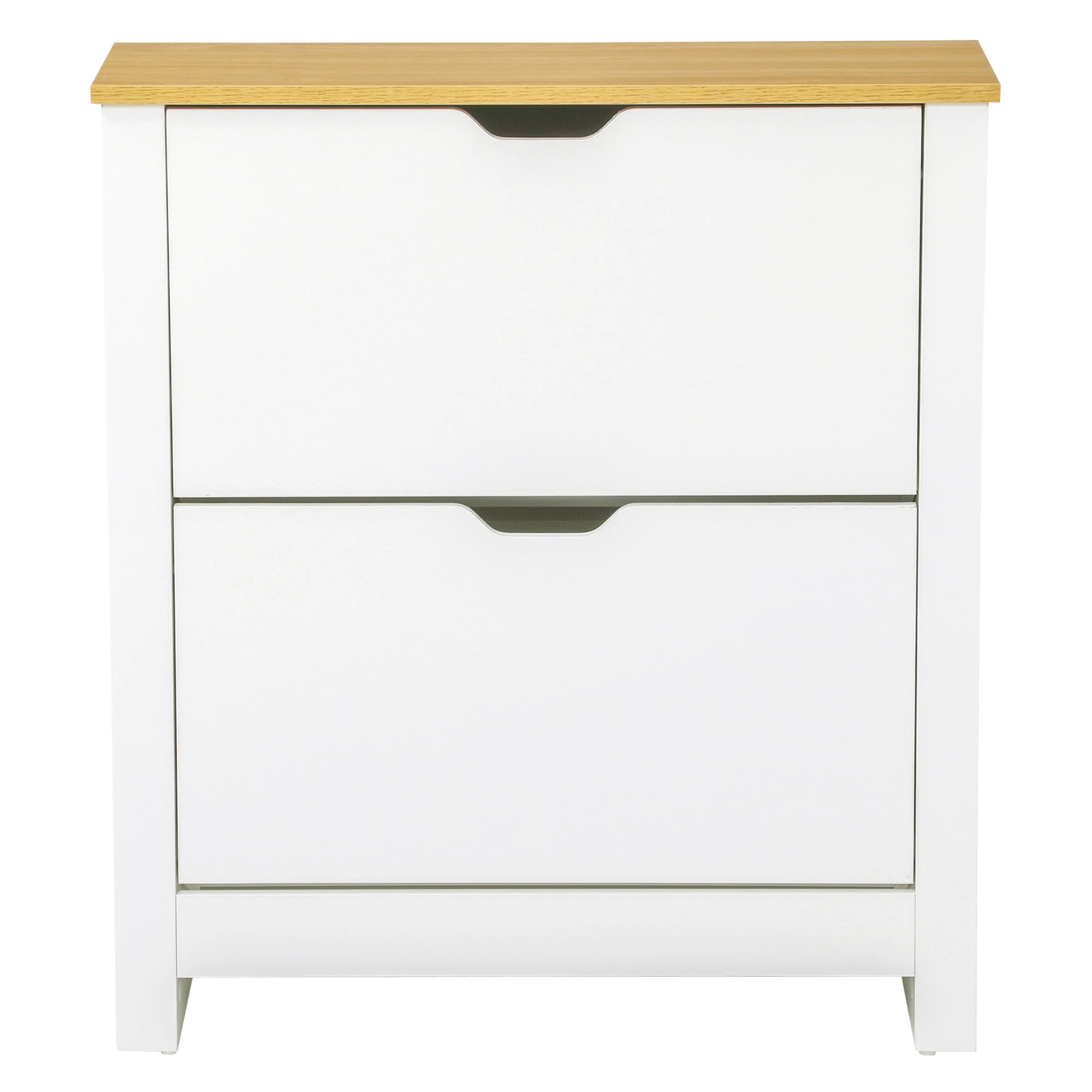 Shoe Storage Cabinet, 2 Flip Drawers, Adjustable Shelves, White Shoe Storage Cabinets & Racks White at Gallery Canada