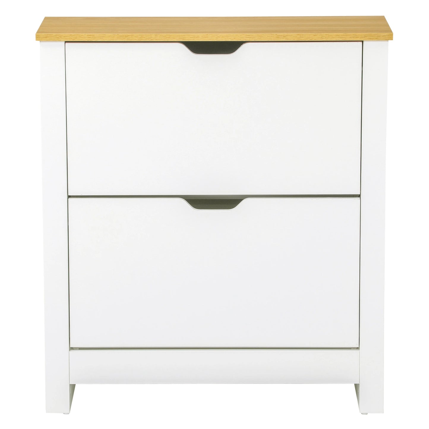 Shoe Storage Cabinet, 2 Flip Drawers, Adjustable Shelves, White Shoe Storage Cabinets & Racks White at Gallery Canada