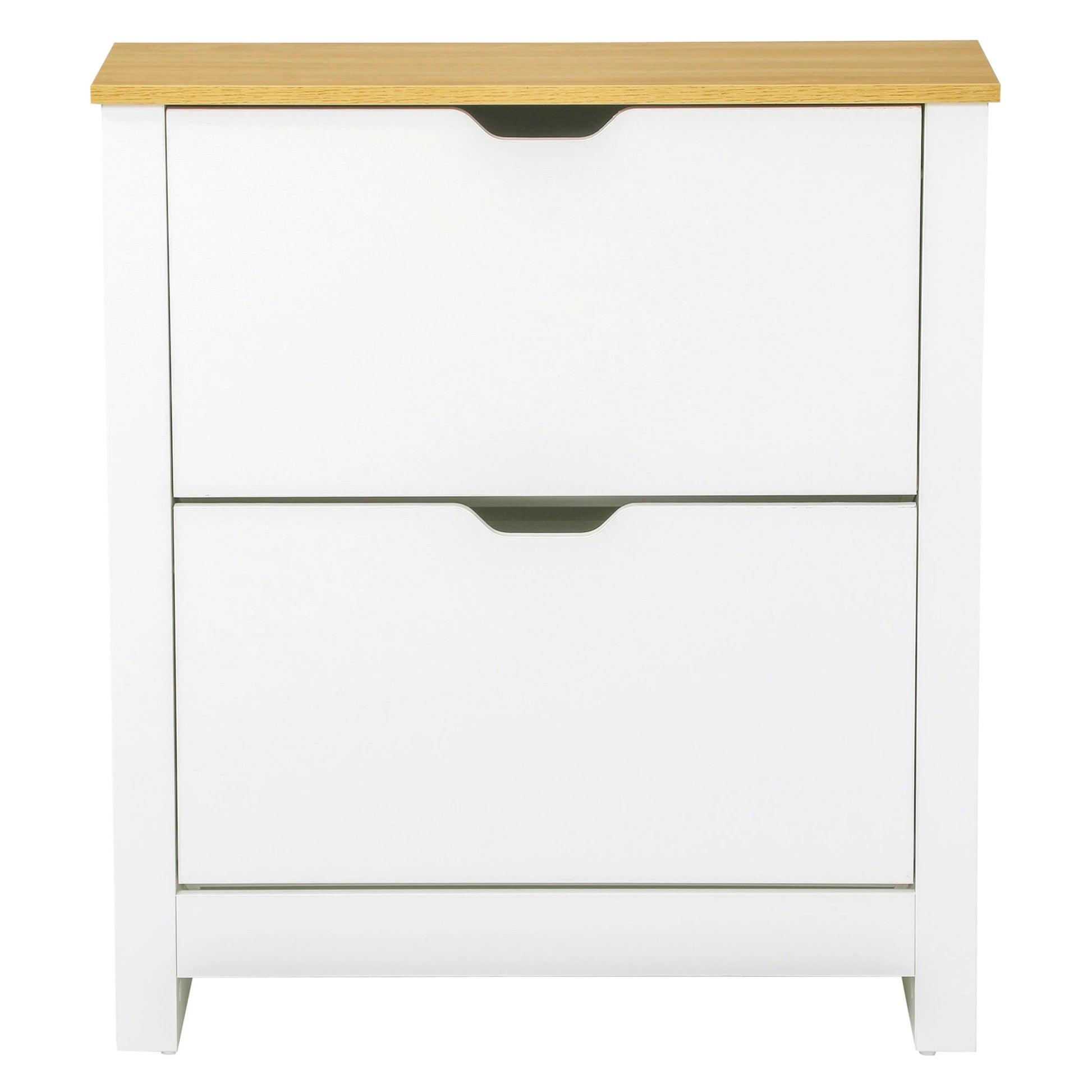 Shoe Storage Cabinet, 2 Flip Drawers, Adjustable Shelves, White Shoe Storage Cabinets & Racks White at Gallery Canada
