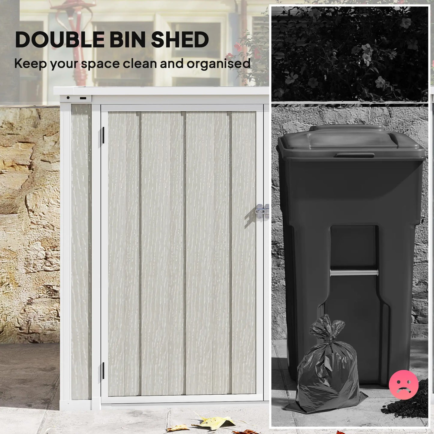 41 Cu Ft Outdoor Storage Shed, Lockable, Light Grey Sheds at Gallery Canada