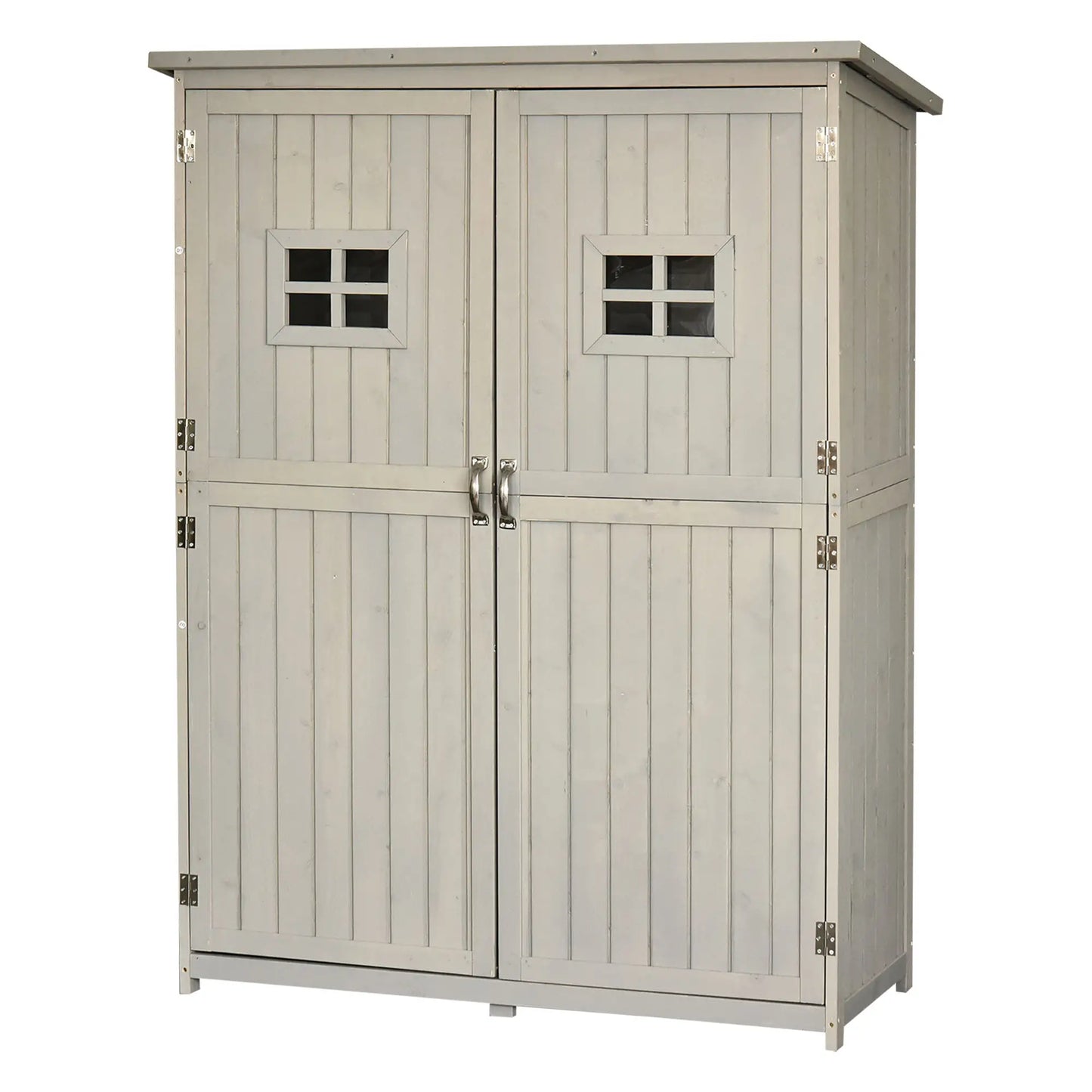 4x1.5ft Wooden Garden Storage Shed, Outdoor Tool Cabinet, Grey Sheds Grey at Gallery Canada