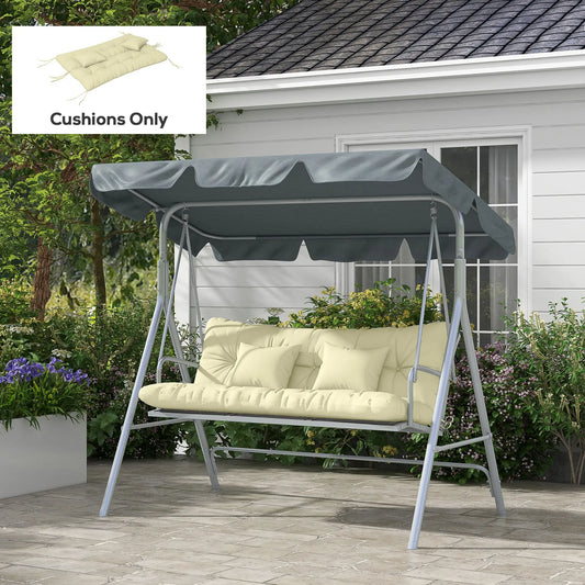 4-Piece Patio Chair Cushion Set, with Ties, Cream White Patio Chair Cushions Cream at Gallery Canada