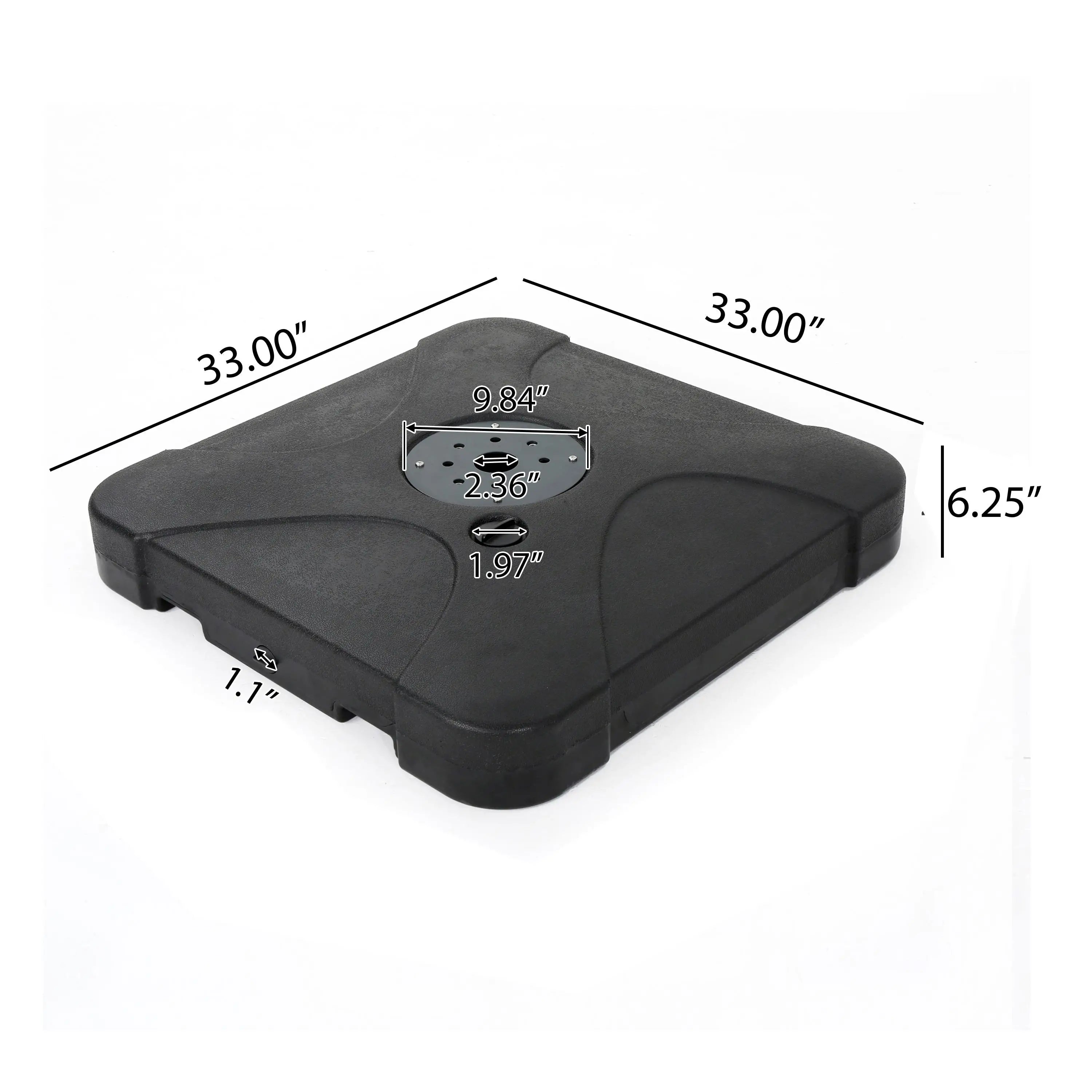 Resin Construction 10-Foot Cantilever Umbrella Base, 33