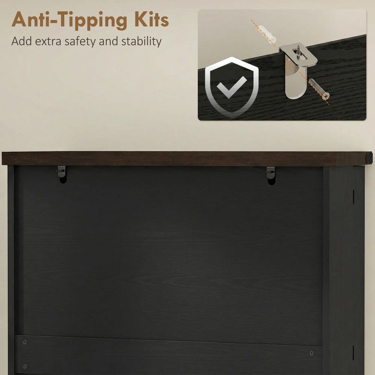 72" Tall Kitchen Pantry Cabinet, Farmhouse Storage Cabinet with 8 Door Racks and Adjustable Shelves, Black Kitchen Pantry Cabinets at Gallery Canada