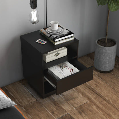 LED Nightstand with Lights, Drawer, 2 Shelves, Remote, 15.7x11.8x23.6in Bedside Tables at Gallery Canada