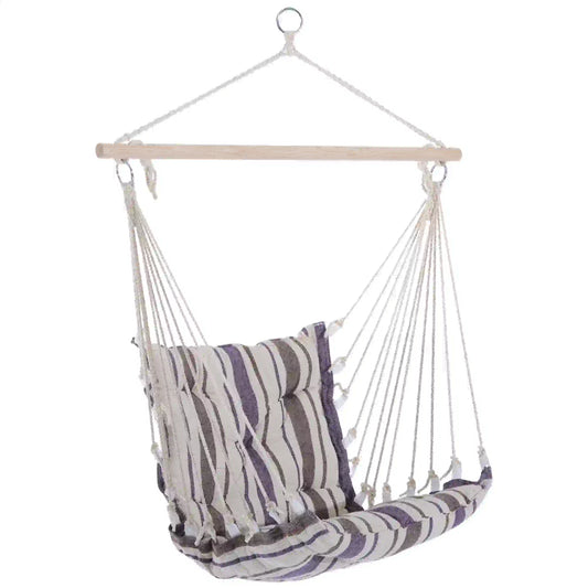 Portable Hanging Woven Hammock, Swing Chair, Outdoor Camping, Brown Hammock Swings Brown, White, Purple at Gallery Canada