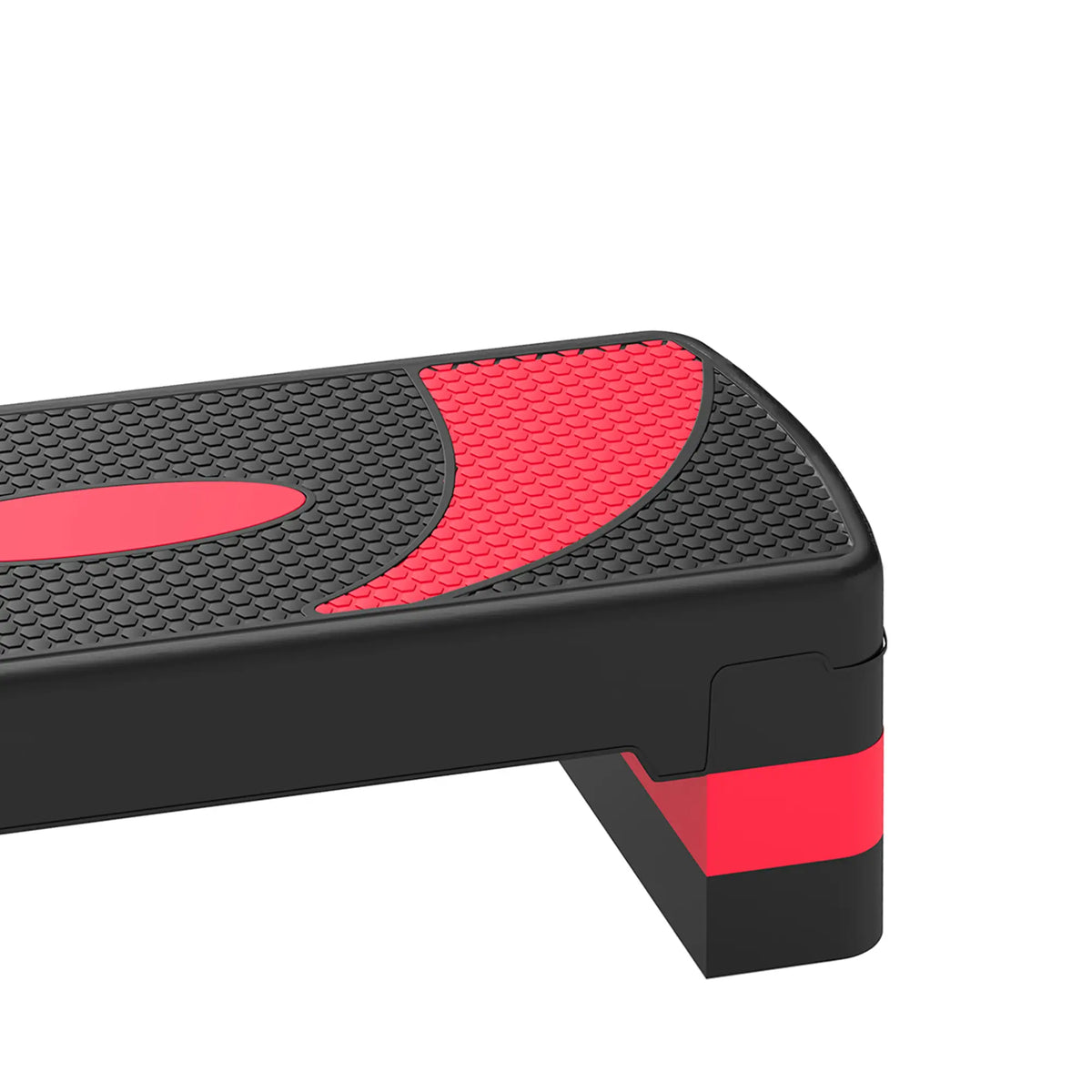 Adjustable Aerobic Stepper, Exercise Step Platform, 4"-6"-8", Red