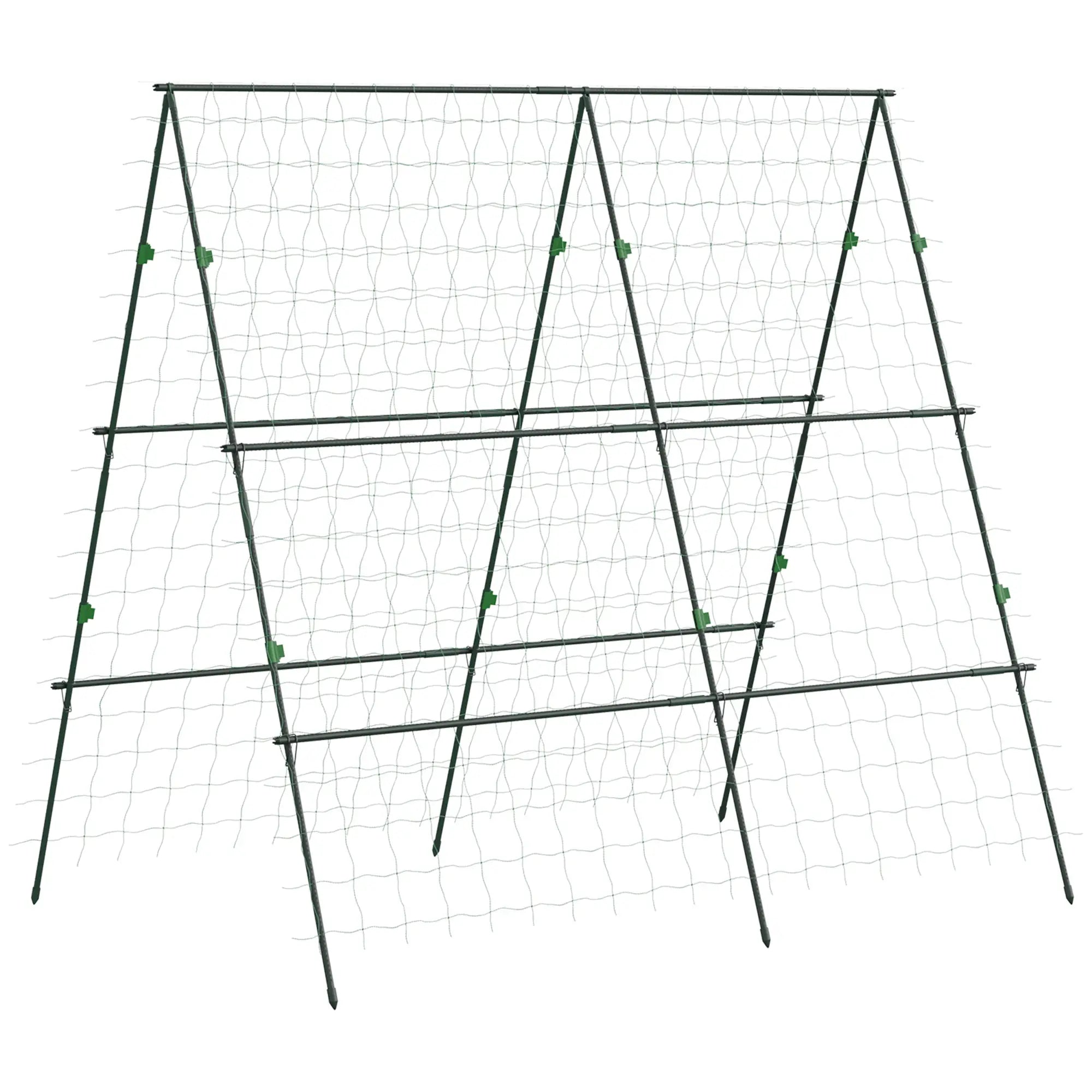 Metal Cucumber Trellis With Netting, A Frame Tomato Support, Green Plant Stands Green at Gallery Canada