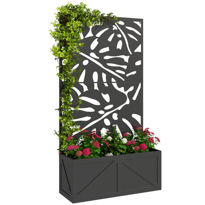 Metal Raised Garden Bed With Trellis, Freestanding Or Wall Mounted Galvanized Planter Boxes at Gallery Canada