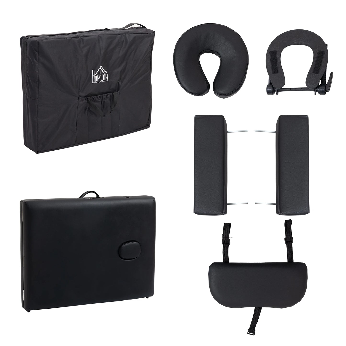 83 Foldable Massage Table, Salon SPA Facial Couch, Tattoo Bed, Black Portable Massage Tables at Gallery Canada