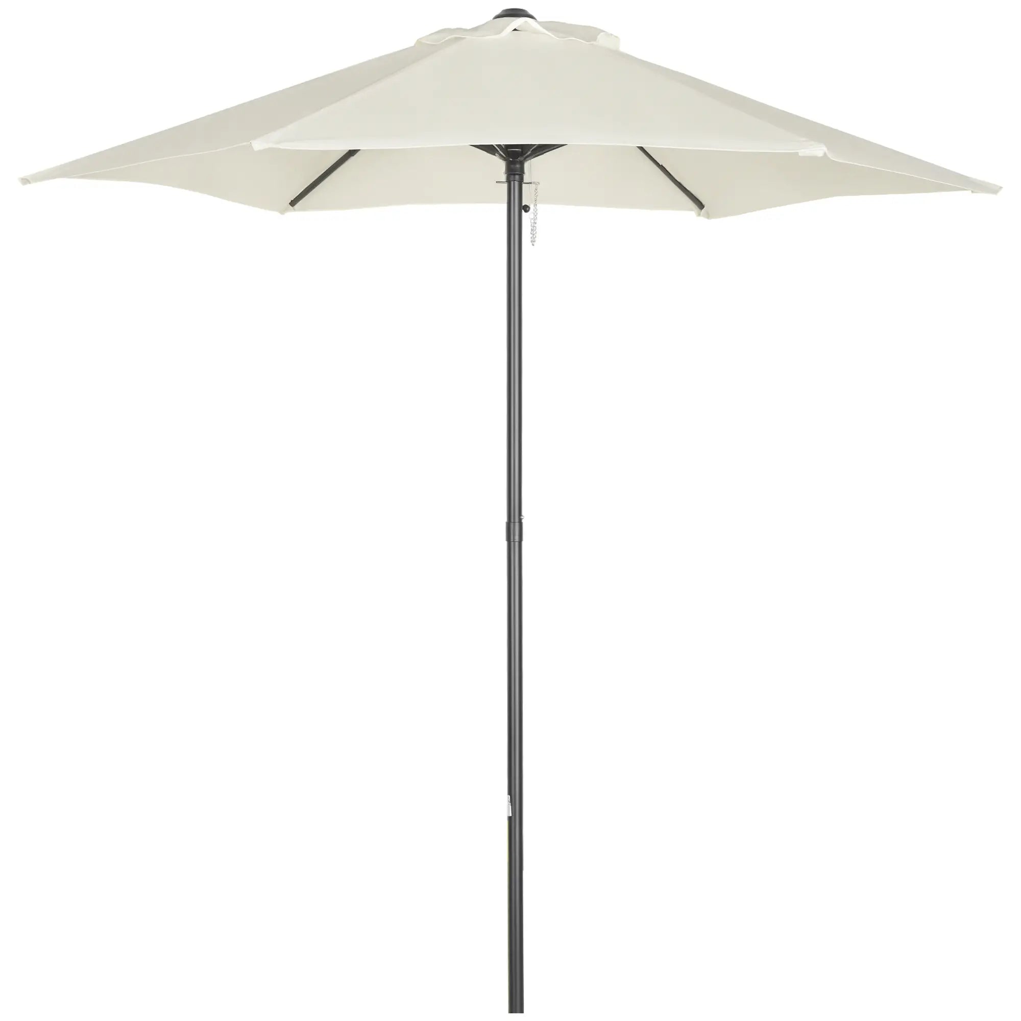 6.6FT Patio Umbrella, 6 Ribs, Cream White Sun Umbrellas at Gallery Canada