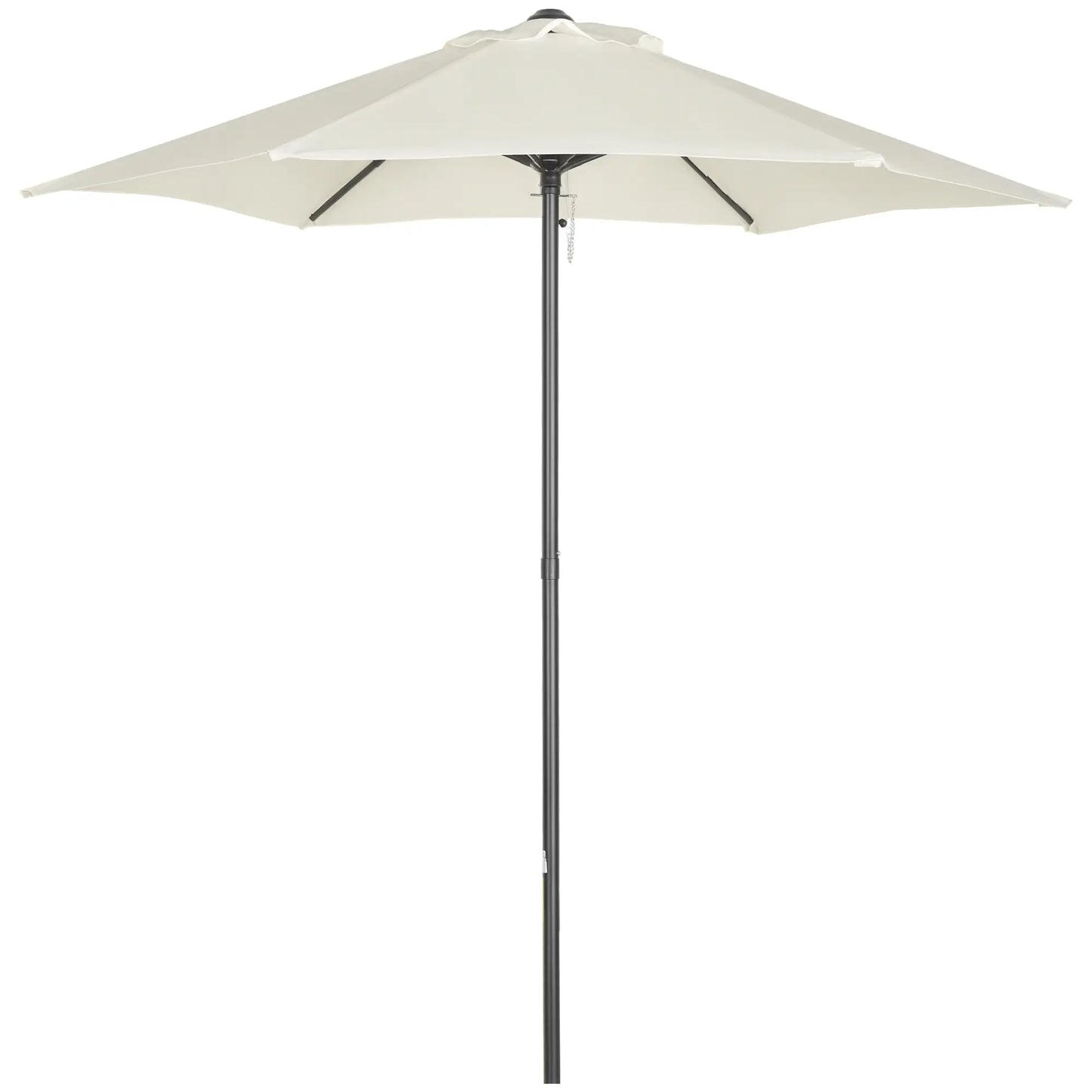 6.6FT Patio Umbrella, 6 Ribs, Cream White Sun Umbrellas at Gallery Canada