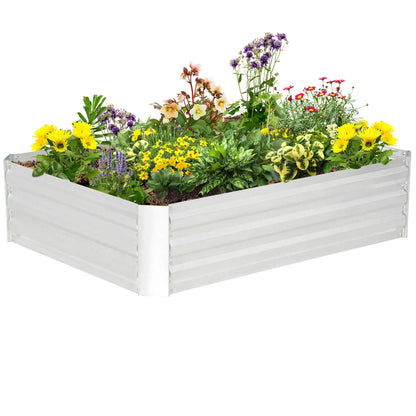 Galvanized Raised Garden Bed, 4' x 3' x 1', Outdoor Metal Planter Box Raised Garden Beds at Gallery Canada