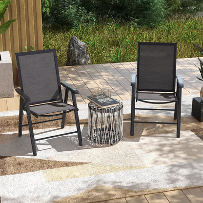 2-Piece Folding Chair Set, Patio Outdoor Furniture, Dark Grey Patio Chairs at Gallery Canada