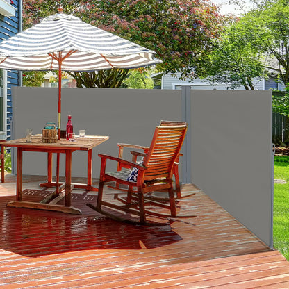 Retractable Double Side Awning, Folding Privacy Screen, Grey Side Awnings at Gallery Canada