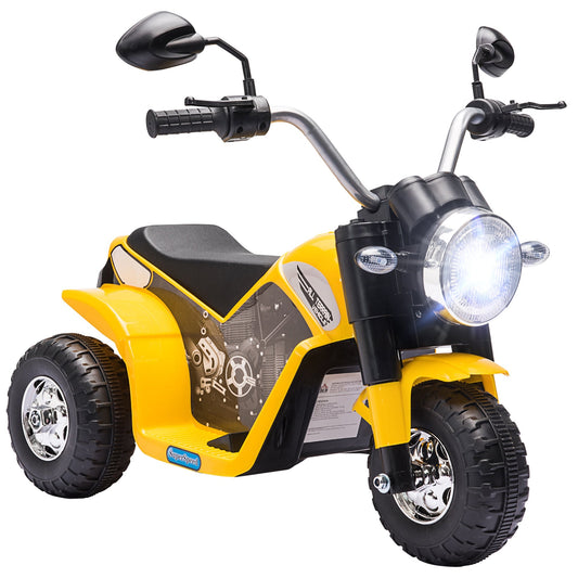 Kids Electric Motorcycle 6V Battery Powered Ride-On Dirt Bike 3-Wheels Motorbike Yellow - Gallery Canada