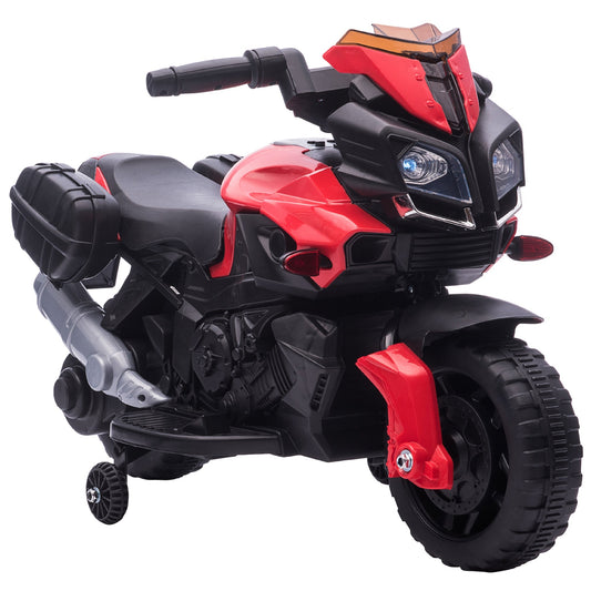 Kids Ride On Motorcycle, 6V Electric Battery Powered Dirt Bike w/ Training Wheels, Gift for Children Boys Girls Red - Gallery Canada