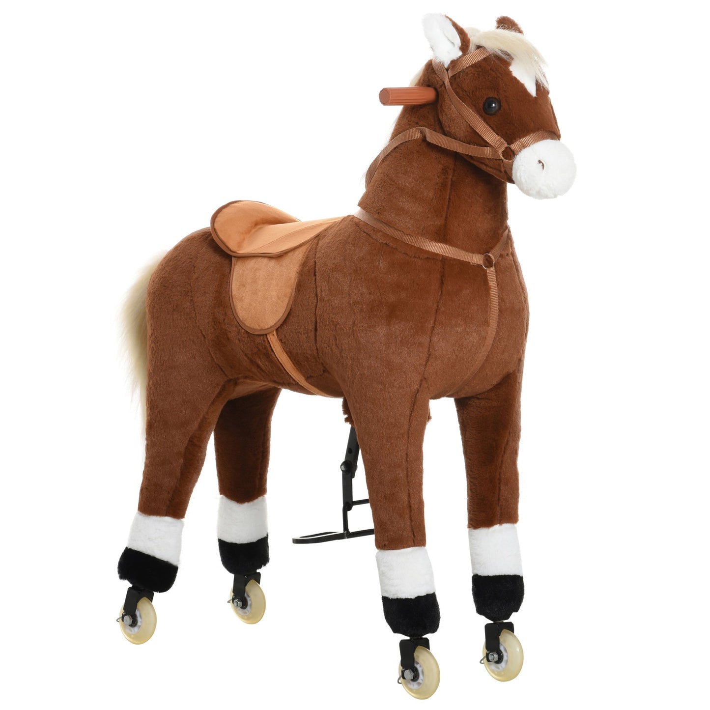 Kids Rocking Horse Walking Horse with Wheels, Large Size Moving Hobby Horse Ride on Toy Gift for Children 5-16 Years at Gallery Canada