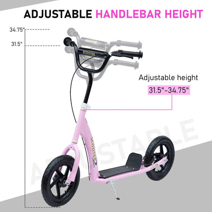 Kids Scooter Street Bike Bicycle for Teens Ride on Toy w/ 12'' Tire for 5-12 Year Old Pink - Gallery Canada