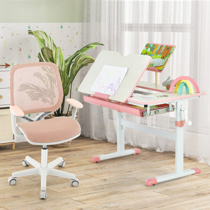 Swivel Mesh Children Computer Chair with Adjustable Height, Pink Kids Chairs & Seating at Gallery Canada