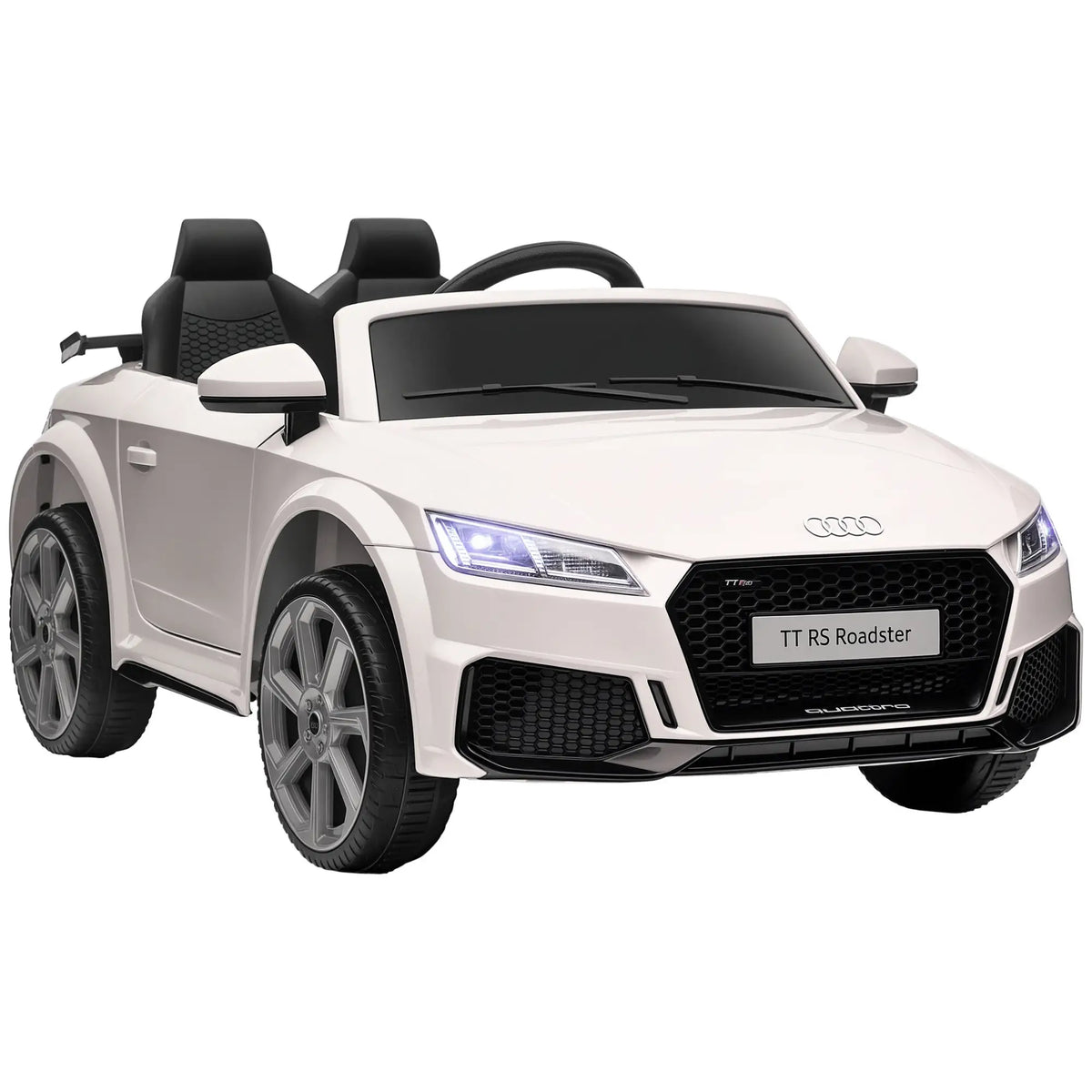 Kids Ride On Car 6V, Remote Control, Adjustable Speed, White Electric Toy Cars White at Gallery Canada