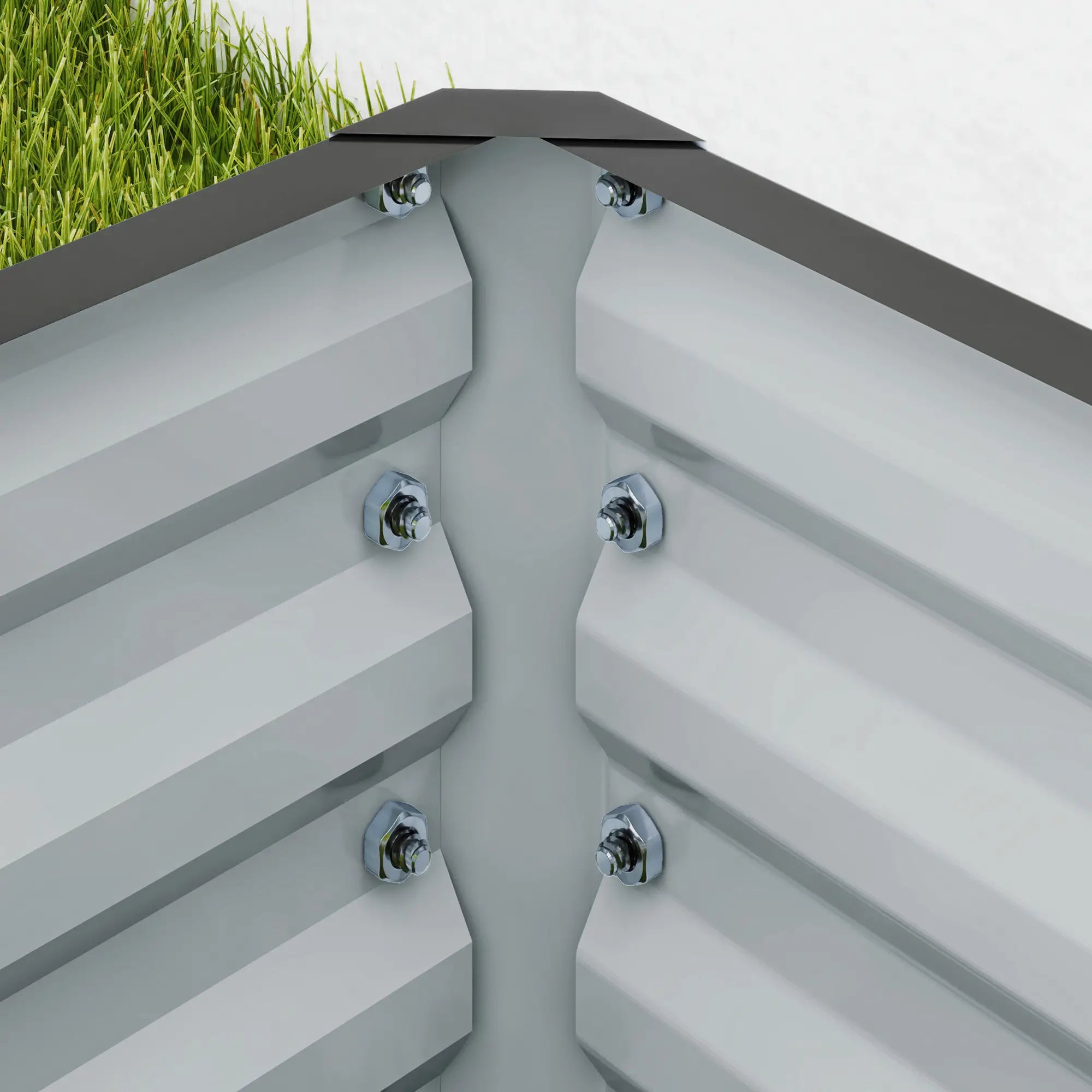 Galvanized Raised Garden Beds, Outdoor Planter Box, Set of 2, Light Grey Raised Garden Beds at Gallery Canada