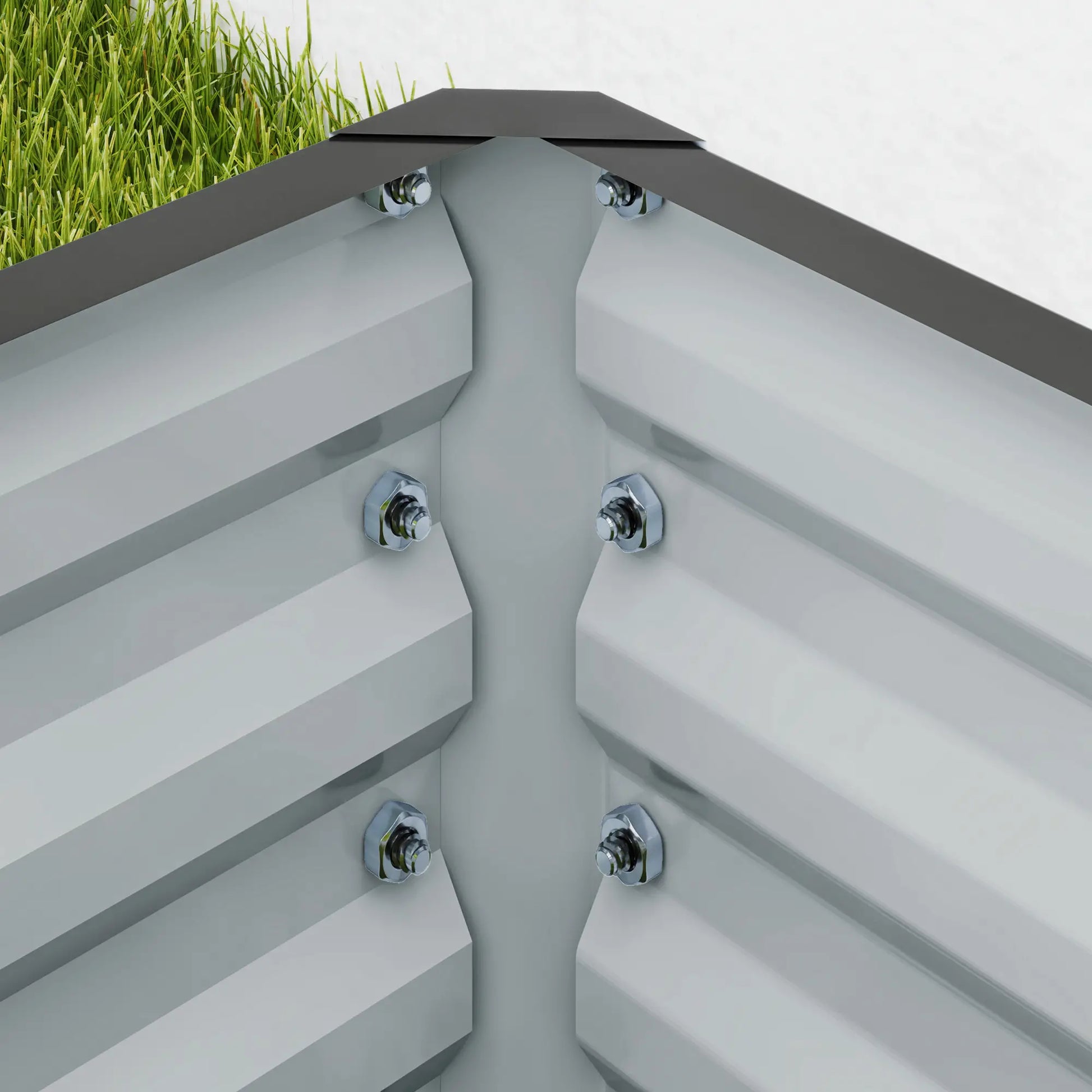 Galvanized Raised Garden Beds, Outdoor Planter Box, Set of 2, Light Grey Raised Garden Beds at Gallery Canada