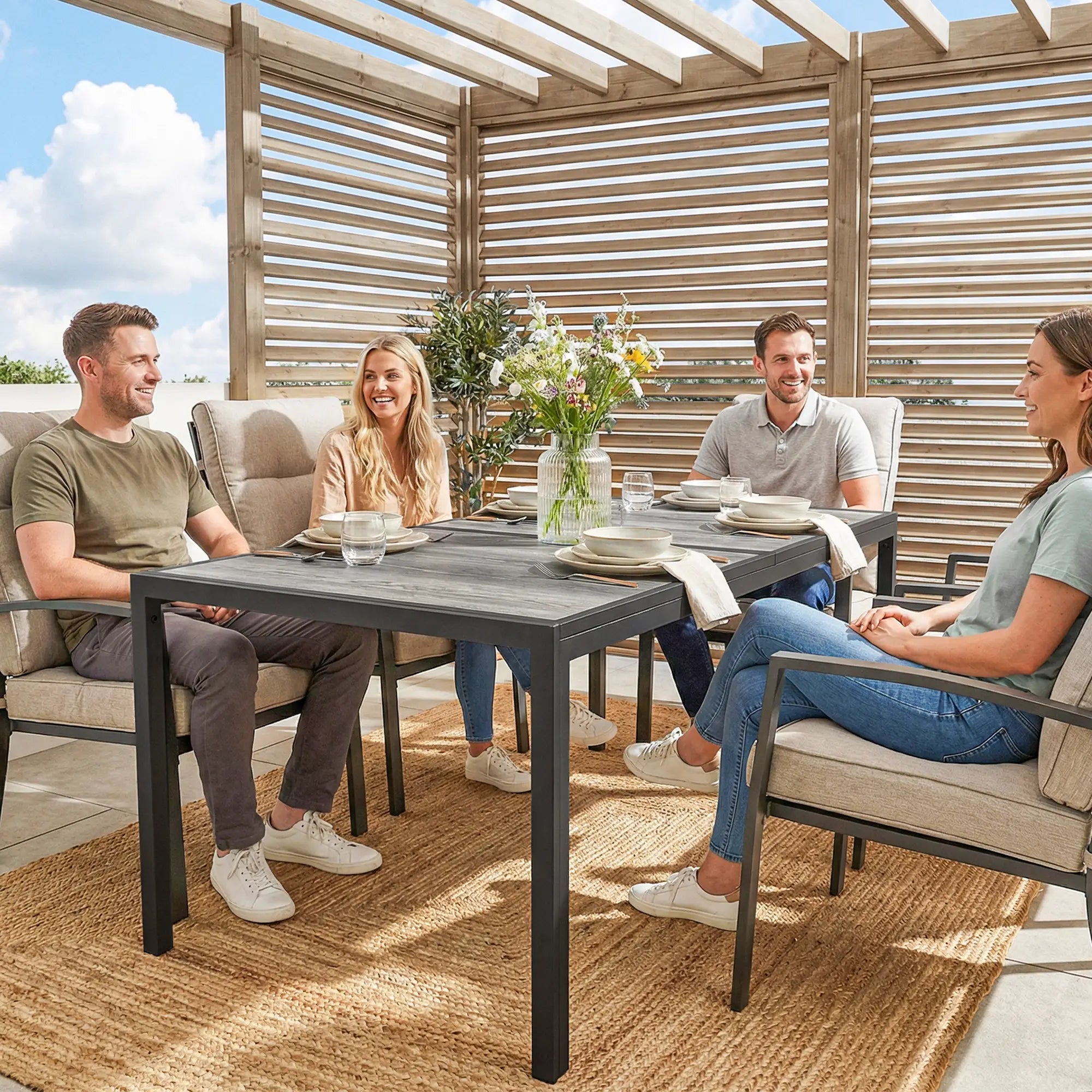Outdoor Dining Table For 4-6, 59