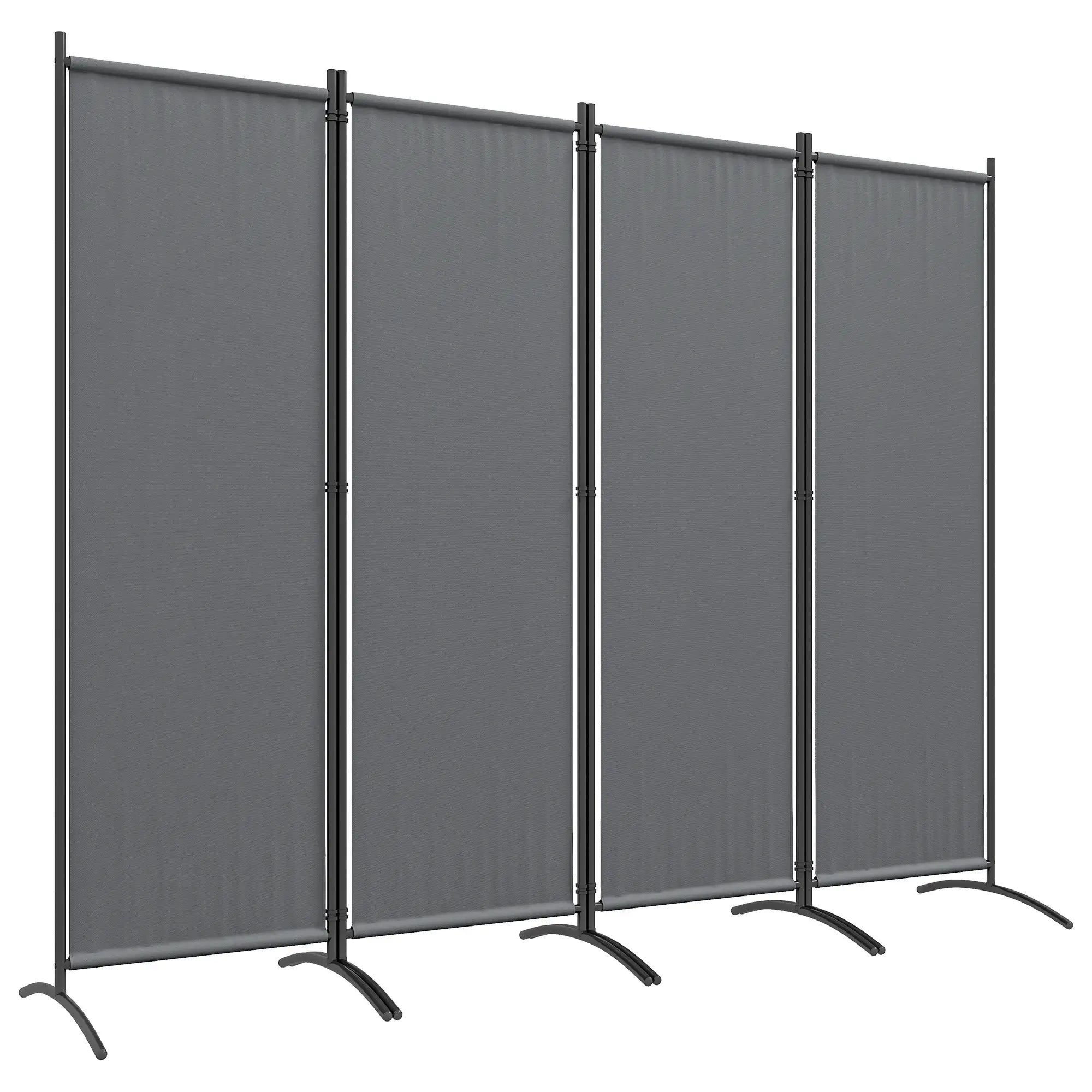 Folding Room Divider, Privacy Screen, 5.6FT Tall, Dark Grey Side Awnings at Gallery Canada