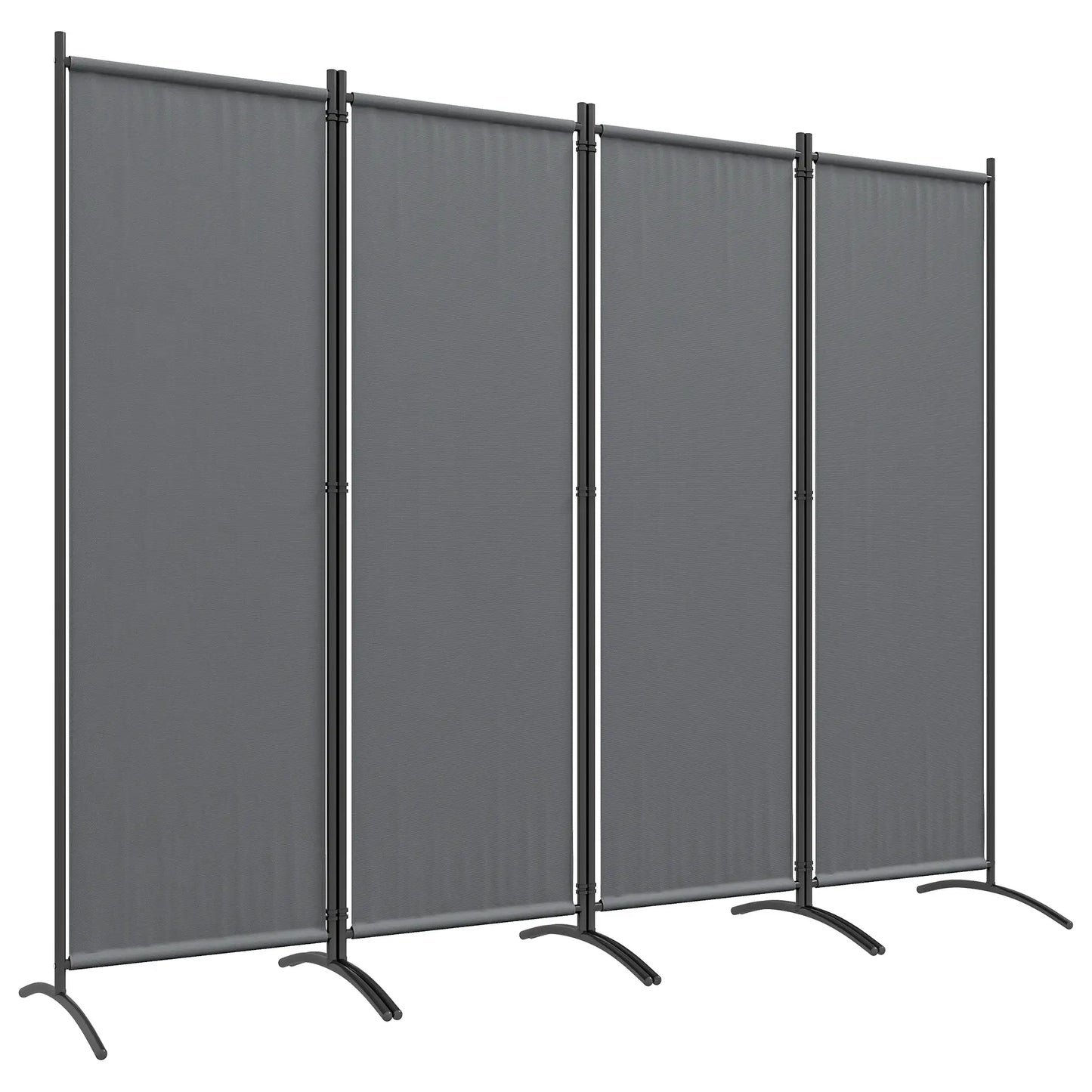Folding Room Divider, Privacy Screen, 5.6FT Tall, Dark Grey Side Awnings at Gallery Canada