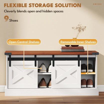 Coat Rack Shoe Bench Set, 2-Piece Hall Tree, White/Dk Walnut Shoe Storage Cabinets & Racks at Gallery Canada