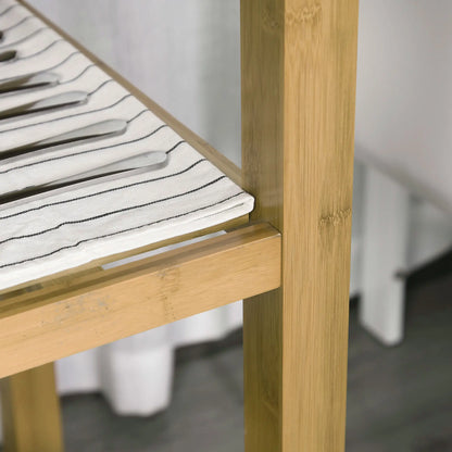 Bamboo Rolling Kitchen Island, Drawers, Shelves Kitchen Islands & Kitchen Carts at Gallery Canada