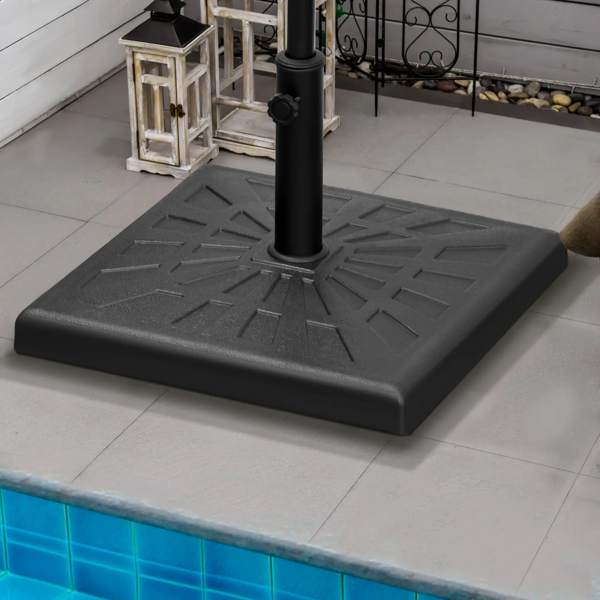 42 lb Heavy Duty Patio Umbrella Stand, 20