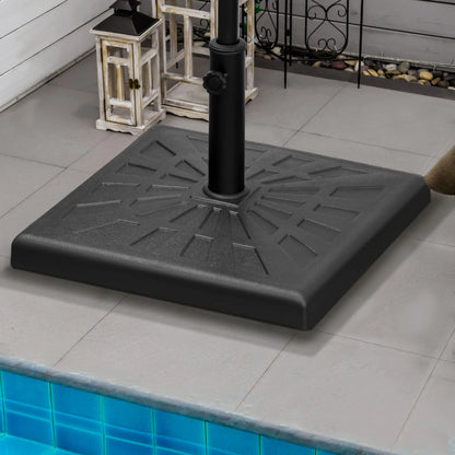 42 lb Heavy Duty Patio Umbrella Stand, 20" Resin Base, Black Umbrella Bases at Gallery Canada