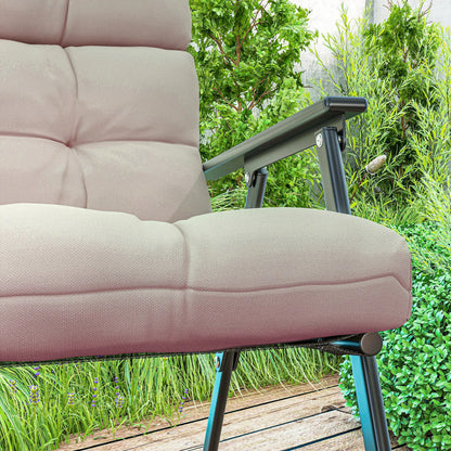 2-Piece Back Seat Cushion Set, Outdoor Patio Chair, Button Tufted, Beige Patio Chair Cushions at Gallery Canada