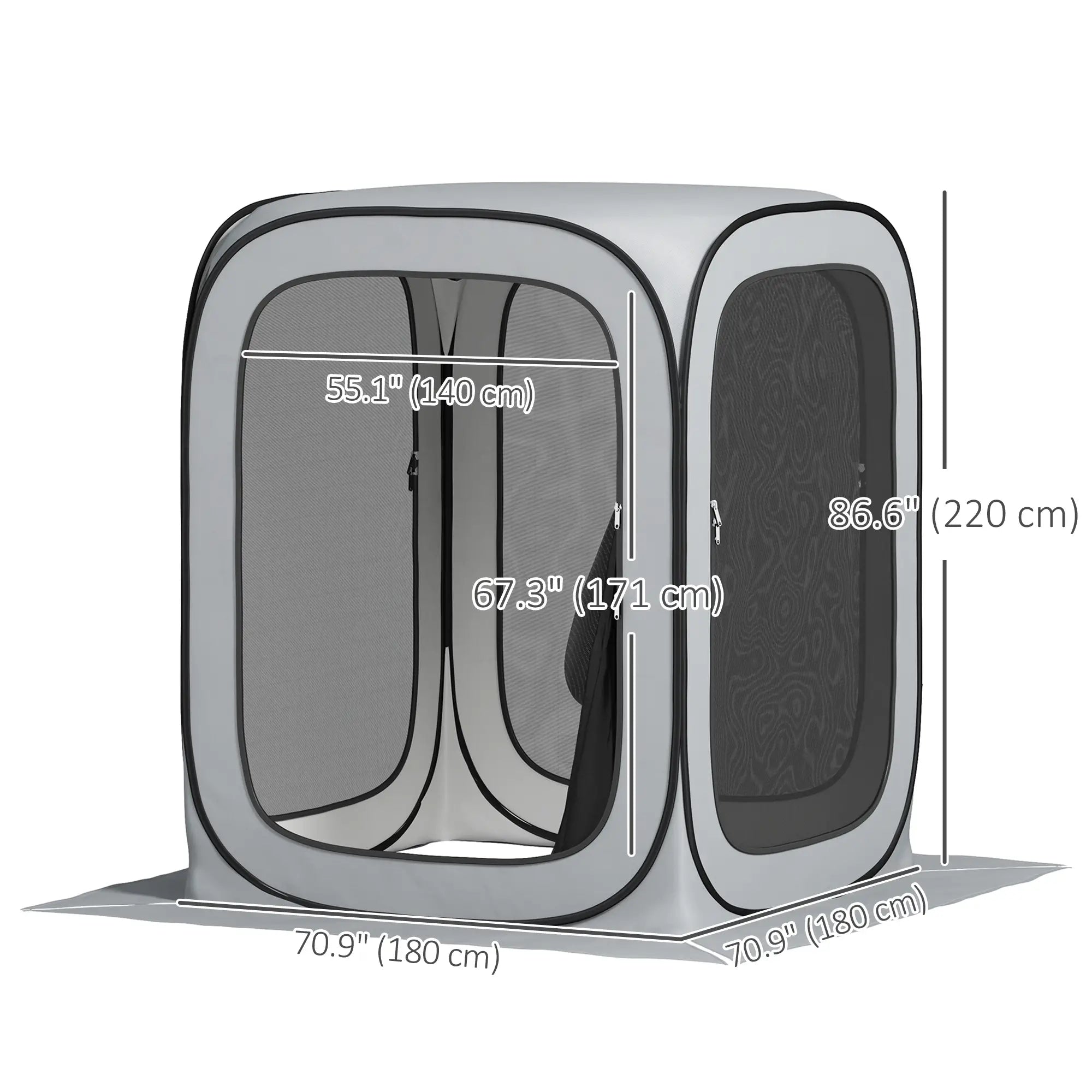 6x6ft Pop Up Screen Tent, UPF50+ Portable Camping Gazebo, Light Grey Camping Tents at Gallery Canada