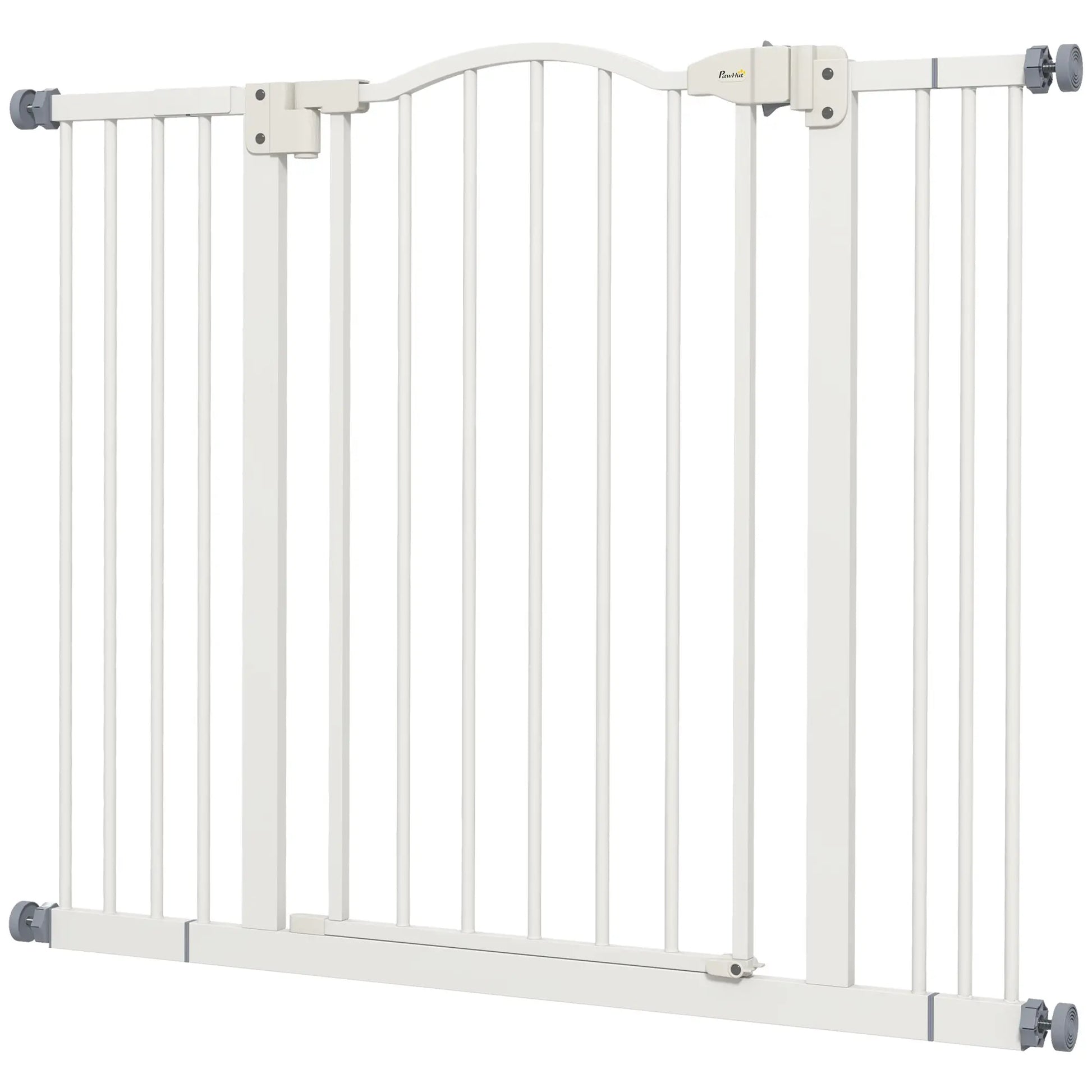 Extra Tall Dog Gate with Door, Pressure Fit, Auto Close, 29"-39", White Houses, Kennels & Pens White at Gallery Canada