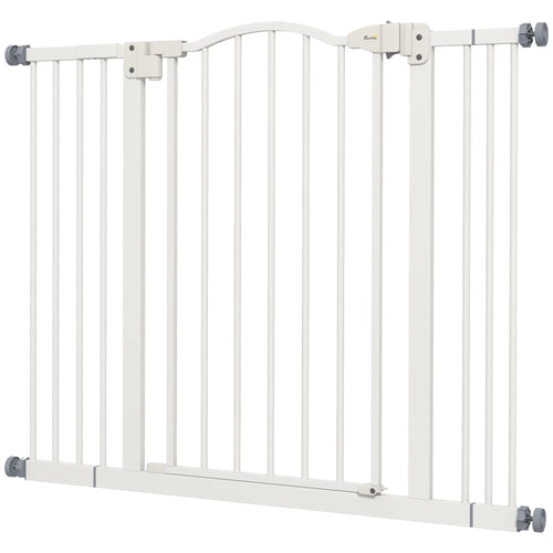 Extra Tall Dog Gate with Door, Pressure Fit, Auto Close, 29