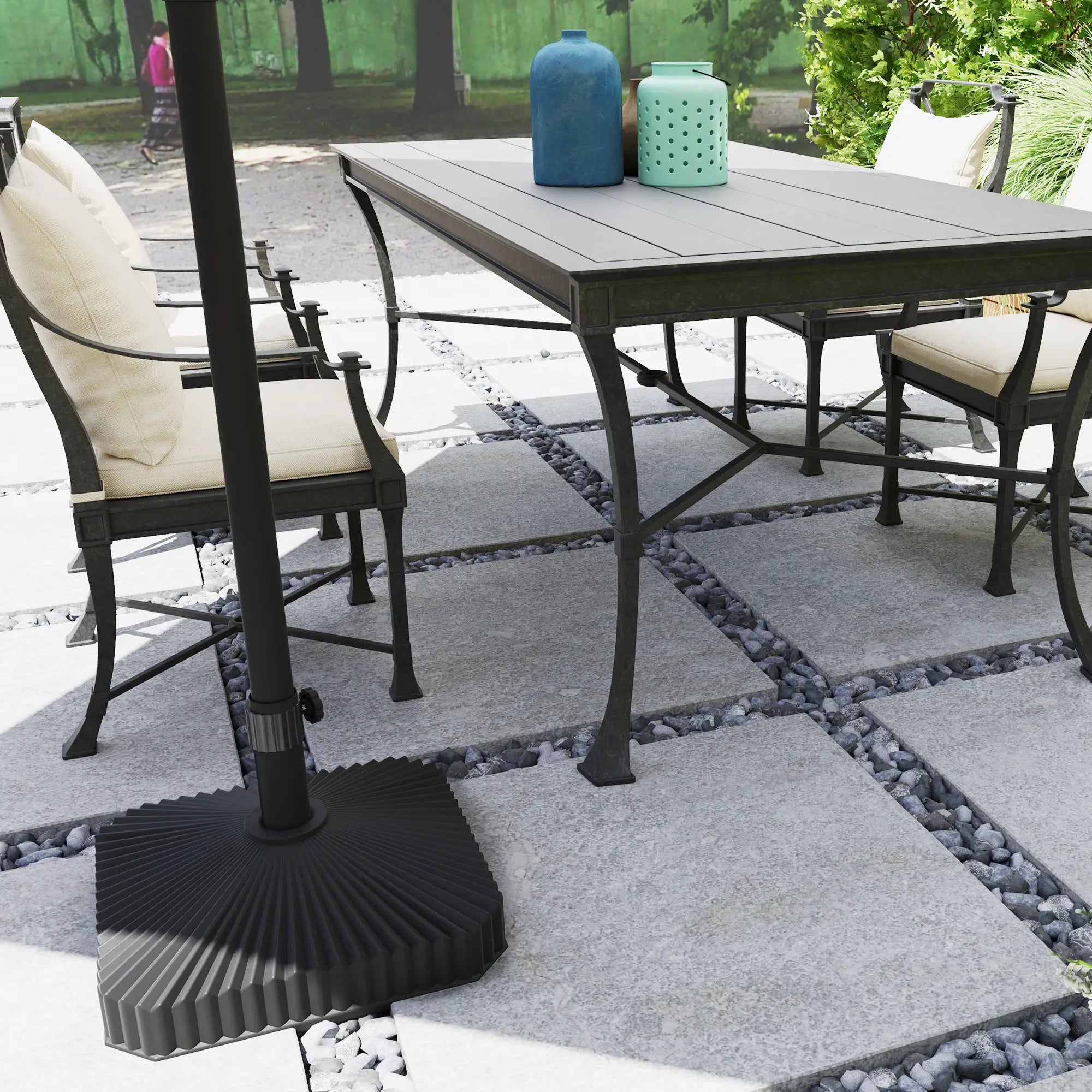 Heavy Duty Outdoor Umbrella Base Stand, 17.7